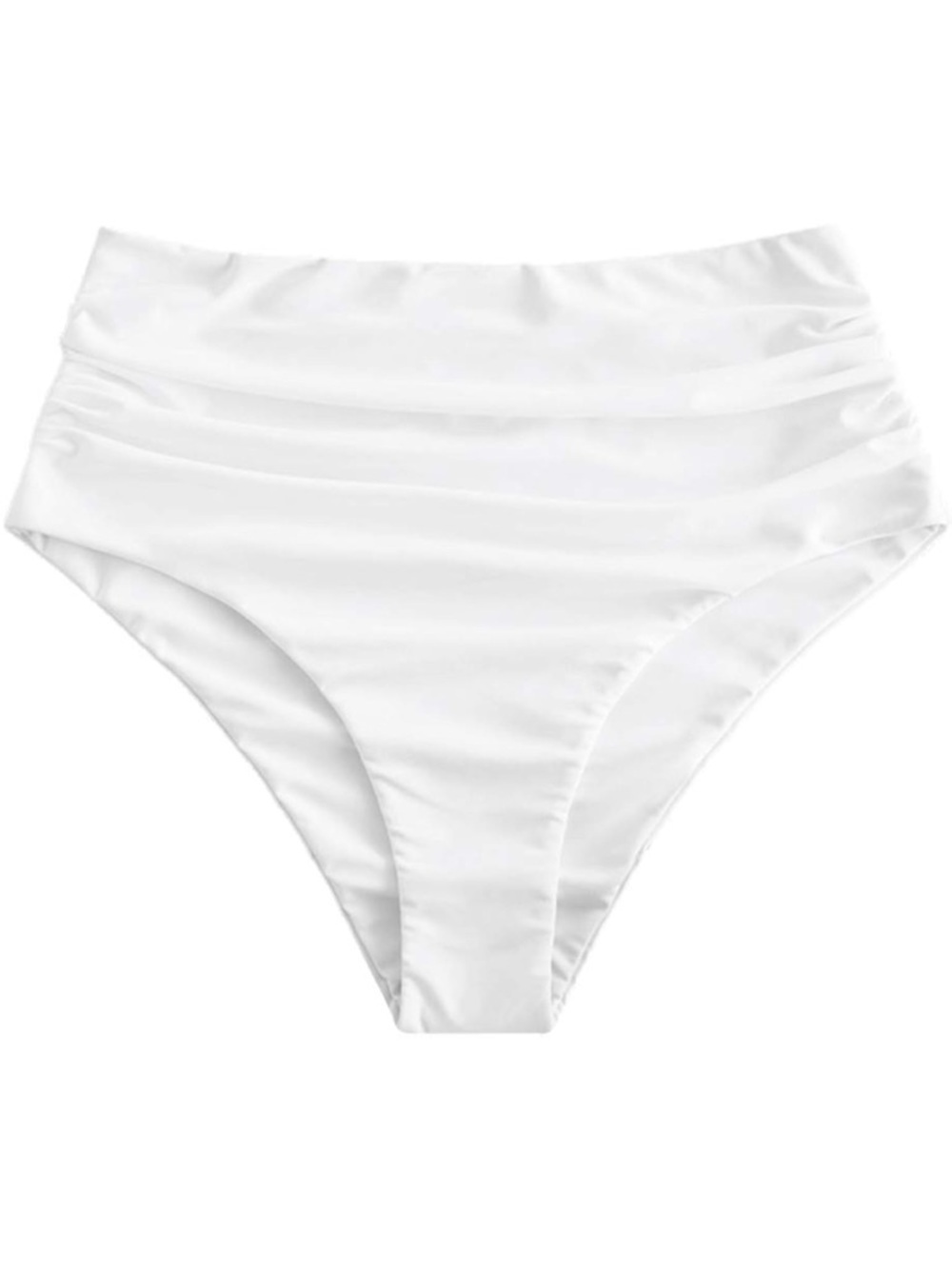 ZAFUL  High Waisted Bikini Bottoms Ruched Tummy Control S/ 928-4